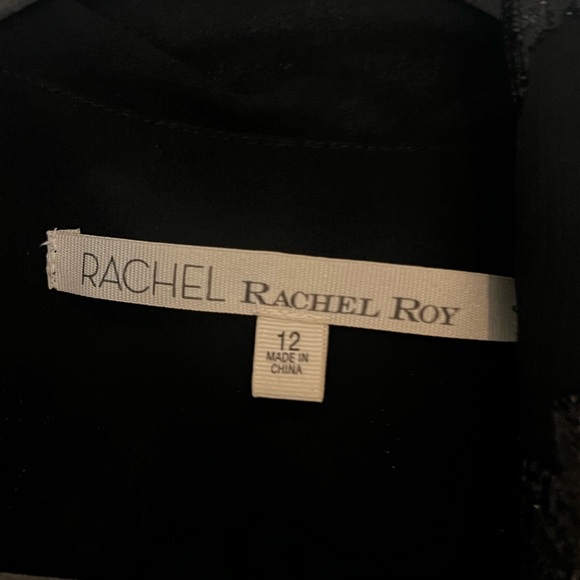 RACHEL Rachel Roy Tie Neck Jacquard Chiffon Dress - Picture 5 of 6